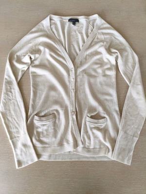 MANGO Basics knitted cardigan used, beige Medium