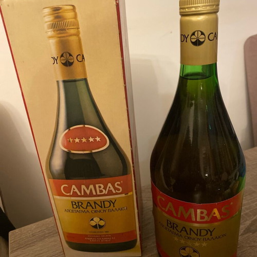 Brandy 5* CAMBAS 750ml bottle closed collectible sealed vintage new