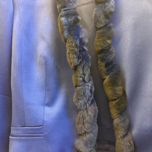 Miss Torrente set of 3 blue pieces with mink fur detail like new