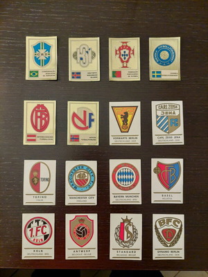 Panini Football Clubs 1975 stickers like new, rare collectible set
