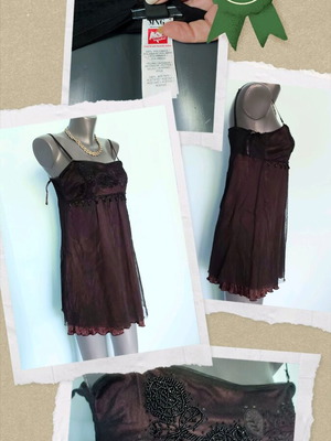 Tulle dress with bustier and rich decoration used, MNG by Mango