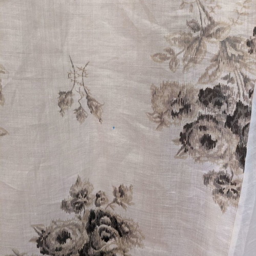 Sportmax linen dress used, beige with floral pattern