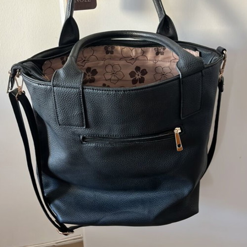 Large blue shoulder bag used with 6 compartments plus 1 large