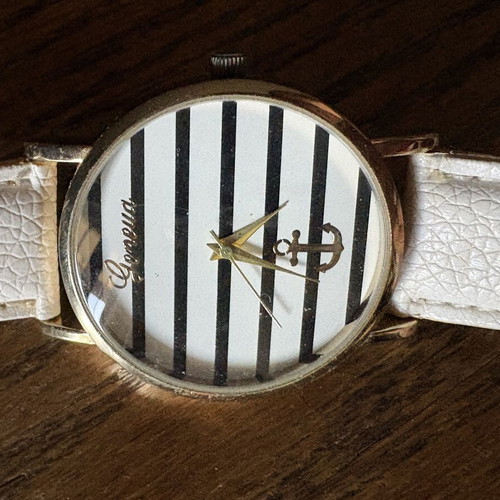 Geneva women's wristwatch nautical style used, anchor design