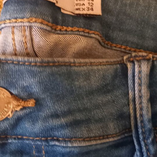 Jean skinny with fringes like new, size XXL