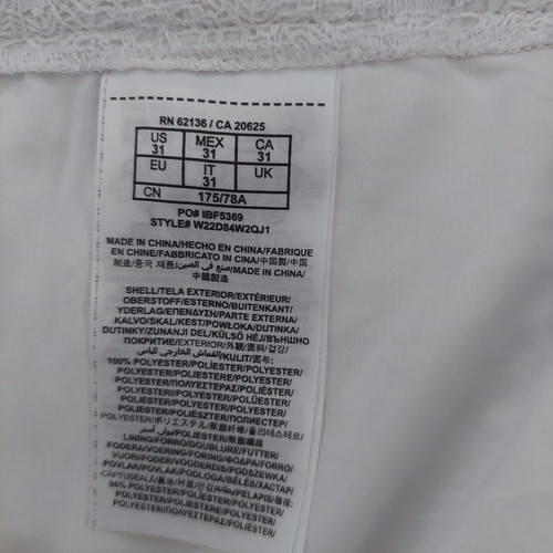 Guess lace white shorts size large like new