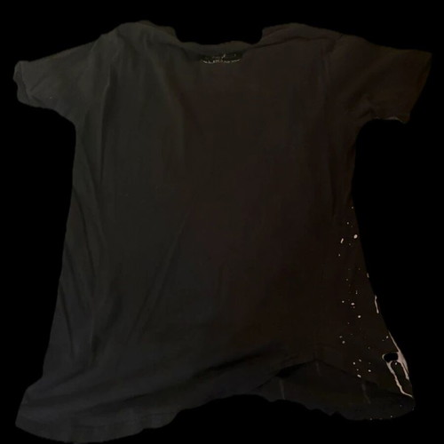 T-shirt Al Franco black with drip print used, size L