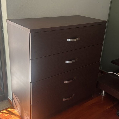 Melamine Chest of Drawers like new, dark brown, 40x85x90 cm