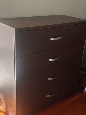 Melamine Chest of Drawers like new, dark brown, 40x85x90 cm