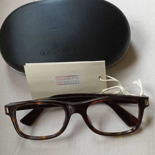Giorgio Armani eyeglass frame new with brown case