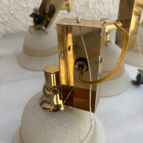 Vintage wall lights set of 5 used, for repair or decoration