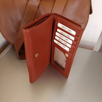 Versace leather bag and wallet set new, brown