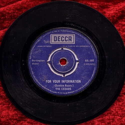 The Cedars For Your Information vinyl single used, rock