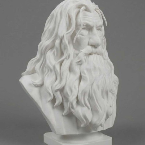 3D Printed Gandalf Bust like new, Lord of the Rings