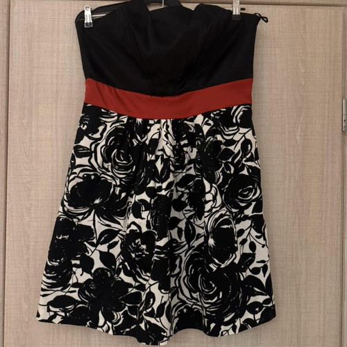 Strapless Ysatis dress with floral pattern, like new
