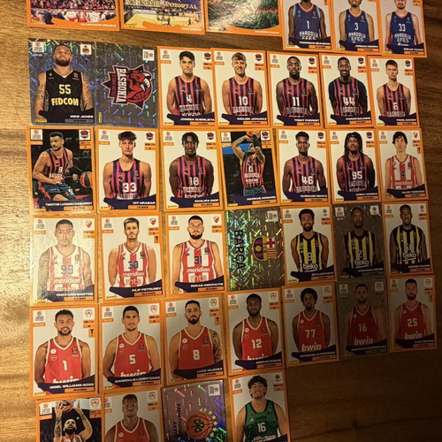 Euroleague 2024-25 Panini basketball stickers, 38 pieces
