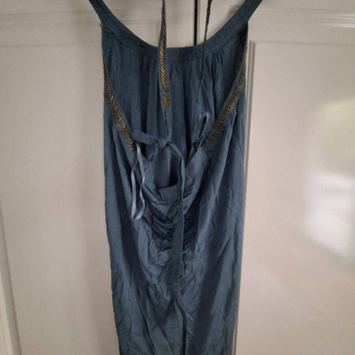 Women's summer dress backless like new, blue, size S