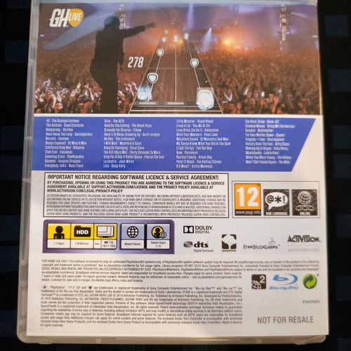 Guitar Hero Live PS3 game like new
