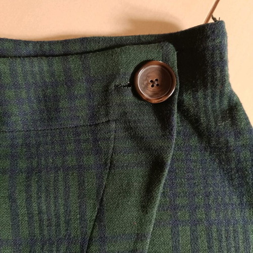 Midi wrap skirt used, blue and green, size M