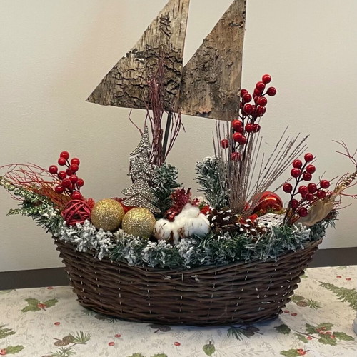 Christmas decorative ship like new