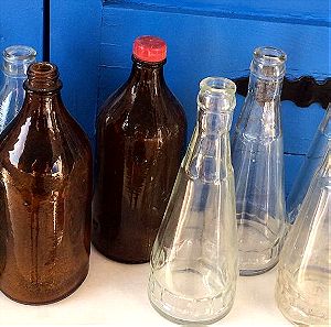 Διαφορετικα γυαλινα μπουκαλια δεκαετιας 1950-1960