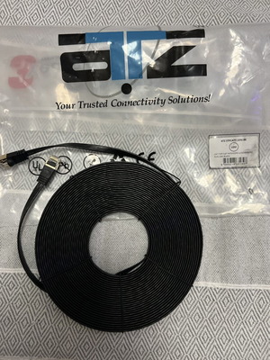ATZ CAT7 STP Flat Ethernet Cable RJ45 10m new, gold plated, black