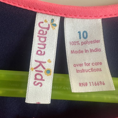 Jadna Kids Playsuit 10 Years Like New, Dark Blue with Pink Details