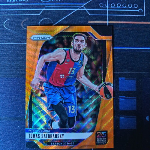 Euroleague Panini Prizm Tomas Satoransky Orange Wave card 2024-2025 like new