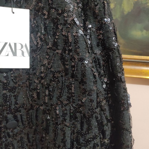 Zara jacket new with sequins size S black