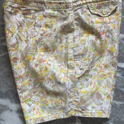 Vintage swim shorts used, multicolor, 50s-60s style