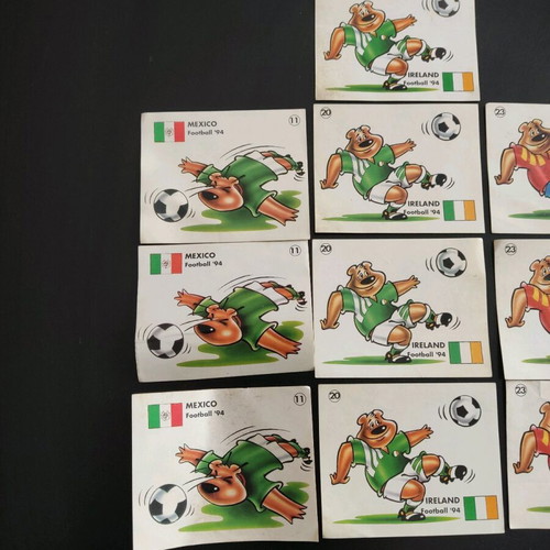 Chupa Chups Football '94 collectible sticker cards used, pack of 12