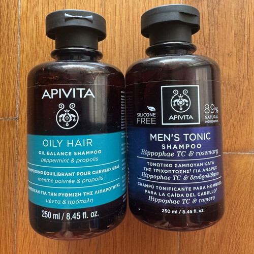 Apivita Hair Care Set 2 x 250ml unused shampoos