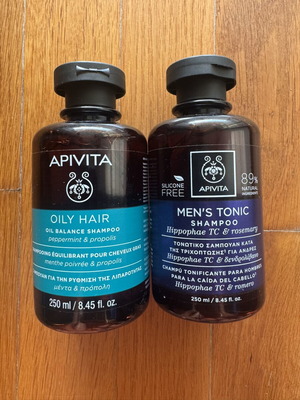 Apivita Hair Care Set 2 x 250ml unused shampoos