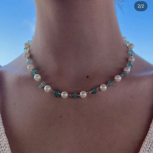 Necklace with crystals handmade with love