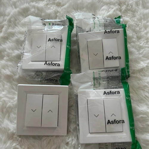 Schneider Asfora roller shutter button white new