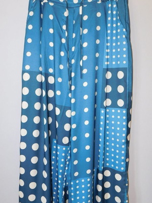 Turquoise pants with polka dot design M/L new Wiya