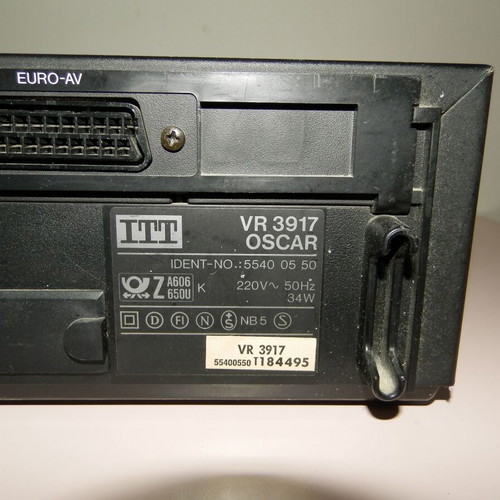 Video Tape Recorder ITT VR 3917 Oscar VHS PAL used, vintage