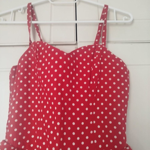 Women's short dress H&M red with white -  15,00 - Vendora.cy