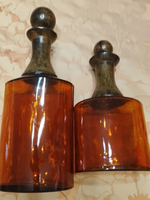 Vintage carafes used for liqueur, drinks and decorative purposes