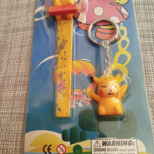 Picatchu watch and keychain, sealed, new