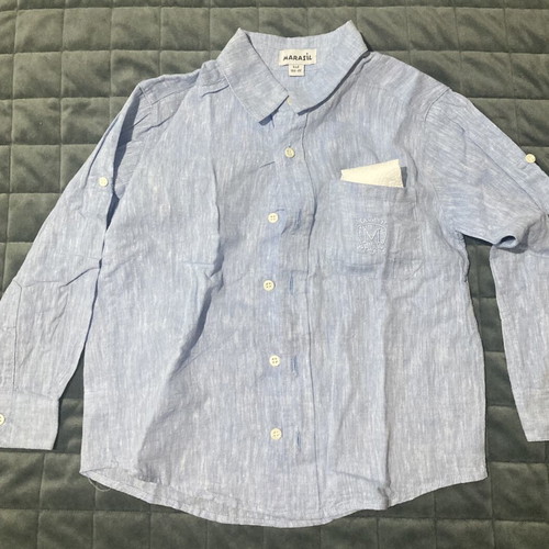 Marasil boys' shirt like new, turquoise, size 104 cm, 4 years