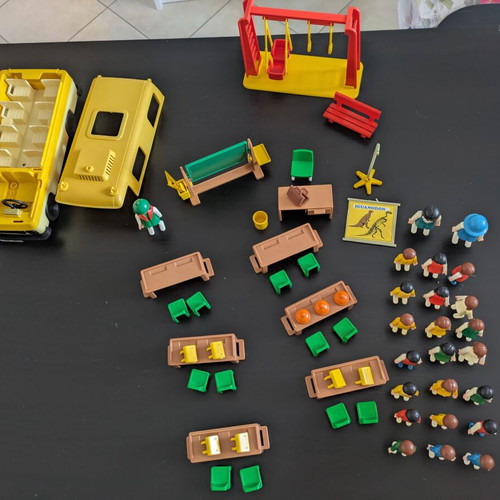 Playmobil vintage school set used, playground