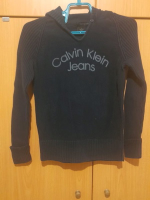 Μπλούζα με κουκούλα Calvin Klein unisex σε πολύ καλή κατάσταση μπλε μέγεθος M
