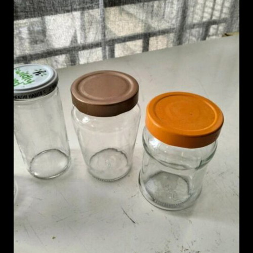 Glass jars like new, set of 4 for kitchen use