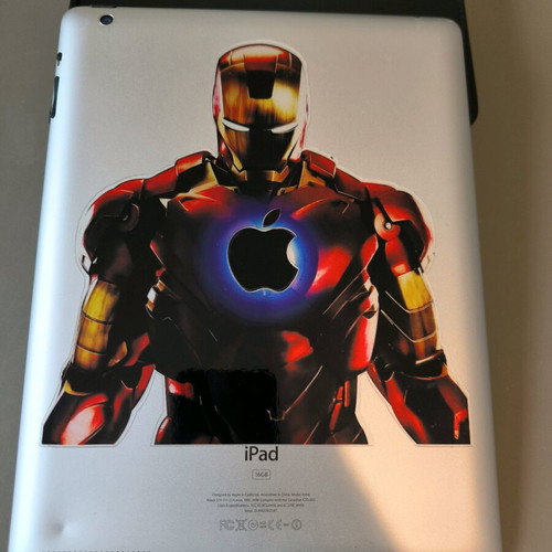 iPad 3rd Generation MC705LL/A 16GB used with Iron Man sticker and case