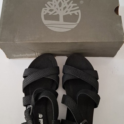 Timberland Malibu Waves ankle strap sandals new, black, size 37