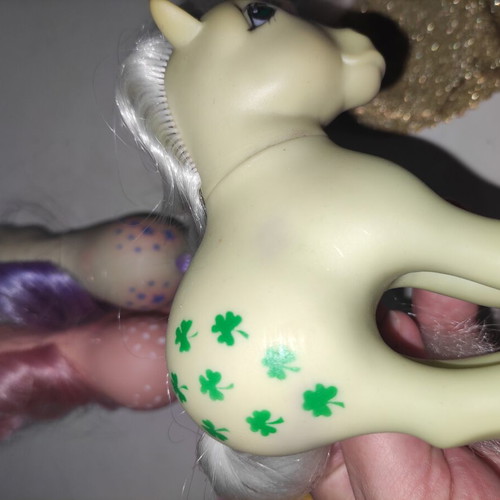 My Little Pony El Greco Blue Belle, Minty, Cotton Candy & accessories pack used