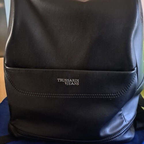 Trussardi Jeans backpack like new, black color