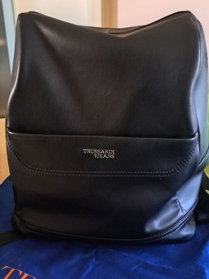 Trussardi Jeans backpack like new, black color