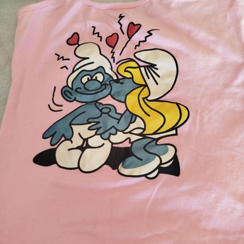 Smurfette T-shirt new, medium, pink